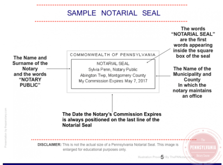 find person who notarized letter from seal